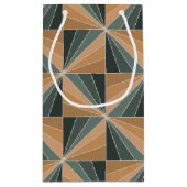 Petit Sac Cadeau Noël Vert Vintage Art Déco (Dos)