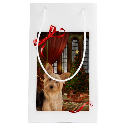 Petit Sac Cadeau Noël Yorkie (Devant)