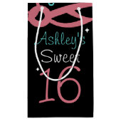 Petit Sac Cadeau Noir Avec Étoiles Et Fils Doux 16 (Dos)