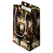 Petit Sac Cadeau Noisette Soldats Noël (Devant Angle)