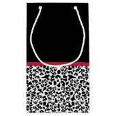 Petit Sac Cadeau Nom Arc-en-Ciel Rouge Léopard (Dos)