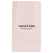 Petit Sac Cadeau Nom commercial de marque Blush Pink Pas de command (Devant)
