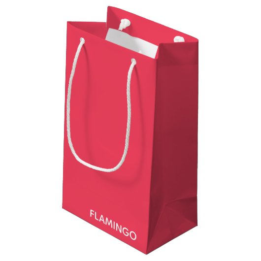 Petit Sac Cadeau Nom de couleur rose Flamant rose (Dos Angle)