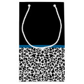 Petit Sac Cadeau Nom de la fille Empreinte de léopard joli ruban bl (Dos)