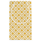 Petit Sac Cadeau Nom géométrique géométrique moderne jaune et blanc (Dos)