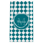 Petit Sac Cadeau Nom Monogrammé gris et blanc tendance (Devant)