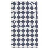 Petit Sac Cadeau Nom Monogrammé gris et blanc tendance (Dos)