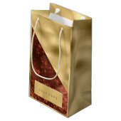 Petit Sac Cadeau Nom Or Spark Honey Maroon Nom Favoriser (Dos Angle)