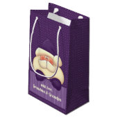 Petit Sac Cadeau Noms de Père Noël de Noël pourpre féminin (Dos Angle)