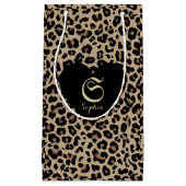 Petit Sac Cadeau Noms personnalisés Luxury Cheetah Love (Devant)