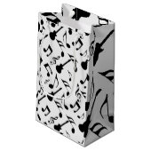 Petit Sac Cadeau Notes musicales - conception de musique de feuille (Dos Angle)