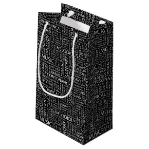 Petit Sac Cadeau Nuage de mot de motif de MUSIQUE