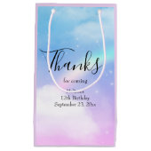 Petit Sac Cadeau Nuages magiques Pastel et Merci arc-en-ciel (Devant)