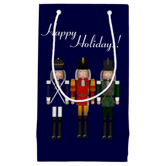 Petit Sac Cadeau Nutcracker Trio, Blue-GIFT BAG S (Devant)