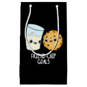 Petit Sac Cadeau Objectifs Ami-Chip Funny Lait Cookies Pun Dark BG (Devant)