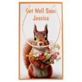 Petit Sac Cadeau Obtenez Bien Bientôt Squirrel Cute Nom Personnalis (Dos)
