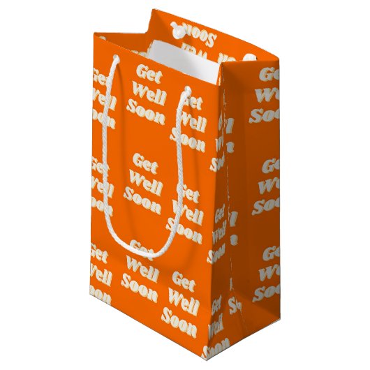 Petit Sac Cadeau Obtenez bien le texte bientôt en orange (Devant Angle)