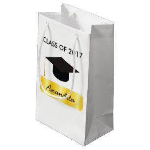 Petit Sac Cadeau Obtention du diplôme d'étiquette d'or