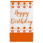 Petit Sac Cadeau Occasion Orange et Blanc (Devant)