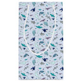 Petit Sac Cadeau Océan en bleu (Dos)