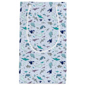 Petit Sac Cadeau Océan en bleu (Devant)