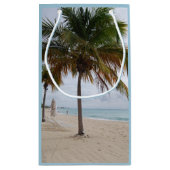 Petit Sac Cadeau Océan et plage avec palmier (Dos)