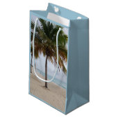 Petit Sac Cadeau Océan et plage avec palmier (Devant Angle)