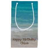 Petit Sac Cadeau Océan et plage turquoise (Devant)