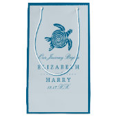Petit Sac Cadeau Ocean Sea Turtle, Sea Blue Beach Wedding (Devant)