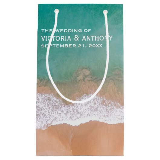 Petit Sac Cadeau Ocean Wave, Beach Wedding Favor (Devant)