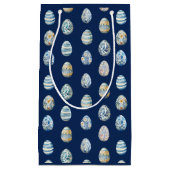 Petit Sac Cadeau OEuf de Pâques en bleu (Devant)