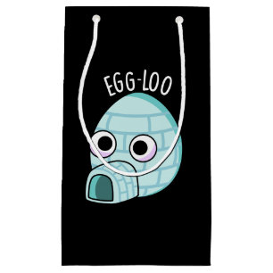 Petit Sac Cadeau Oeuf-loo Funny Oeuf-Pun Dark BG