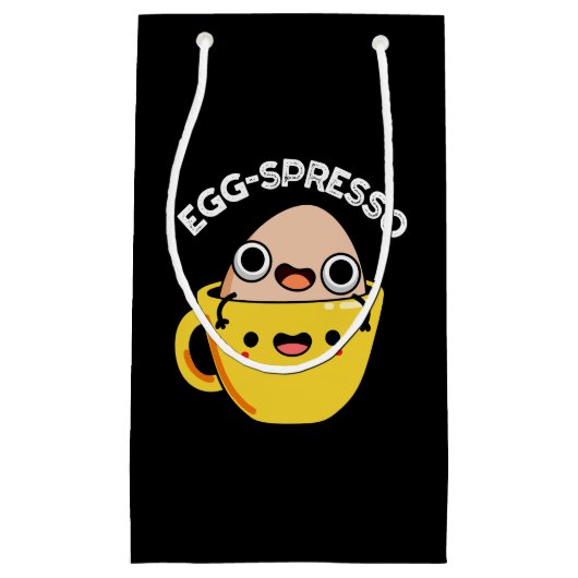 Petit Sac Cadeau Oeuf spresso Coupe Oeuf Café Espresso Pun Dark BG (Devant)