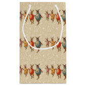 Petit Sac Cadeau Oeufs dansants lapins de Pâques (Dos)