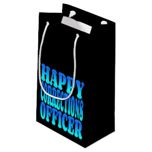 Petit Sac Cadeau Officier de correction heureux