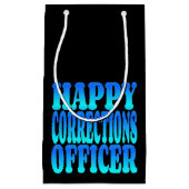 Petit Sac Cadeau Officier de correction heureux (Devant)