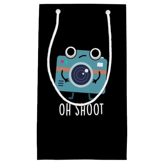 Petit Sac Cadeau Oh Shoot Funny Photographe Caméra Pun Dark BG (Devant)