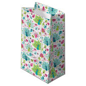 Petit Sac Cadeau oiseau et hibou de paon (Devant Angle)