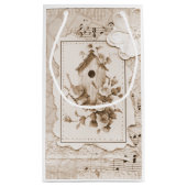 Petit Sac Cadeau Oiseaux Et Maison Shabby Chic (Dos)