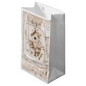 Petit Sac Cadeau Oiseaux Et Maison Shabby Chic (Devant Angle)