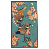 Petit Sac Cadeau Oiseaux Fleurs Hokusai Art Japonais (Dos)
