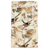 Petit Sac Cadeau Oiseaux sur une branche (Devant)