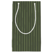 Petit Sac Cadeau Olive Pinstripes (Devant)