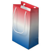 Petit Sac Cadeau Ombre blanc et bleu rouge (Dos Angle)