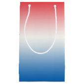 Petit Sac Cadeau Ombre blanc et bleu rouge (Devant)