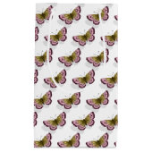 Petit Sac Cadeau ombre papillon sur blanc (Devant)