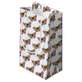 Petit Sac Cadeau ombre papillon sur blanc (Devant Angle)