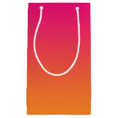 Petit Sac Cadeau Ombre rose et orange (Devant)