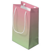 Petit Sac Cadeau Ombre rose et vert (Dos Angle)