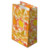 PETIT SAC CADEAU OMBRES D'ORANGE & JAUNE FEUILLES DE TOMBÉE (Dos Angle)